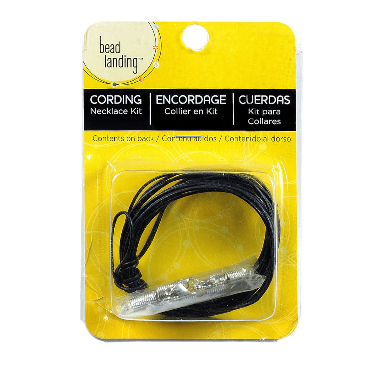 Black Leather Cord Kit &#x26; Findings Necklace Kit by Bead Landing&#x2122;